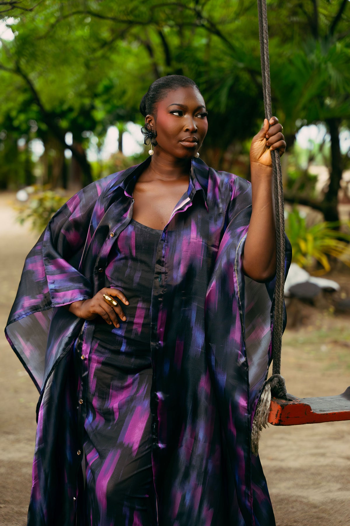 Dolly Kimono & Mesh Dress Set